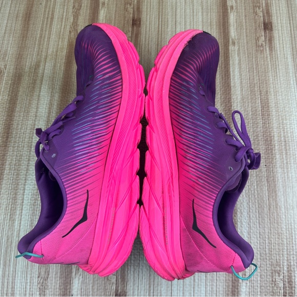 Hoka Women's Athletic Shoes in Purple and Hot Pink - Picture 10 of 13